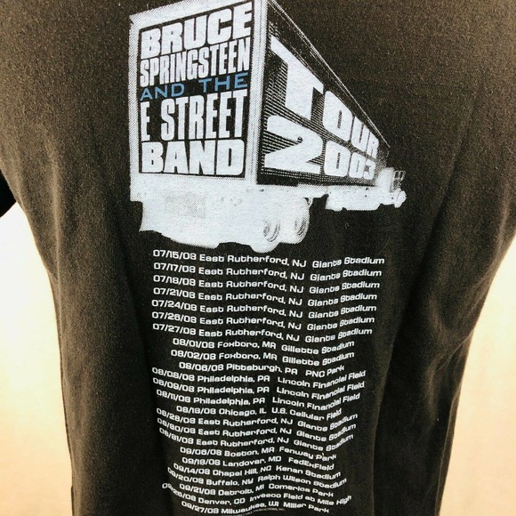 Bruce Springsteen E Street Concert T-Shirt Black Graphic 2003 Vintage Tee L - Picture 7 of 7